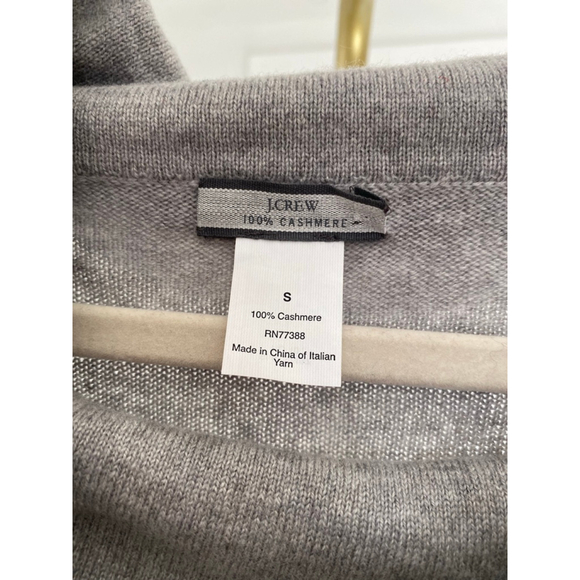 Jcrew Gray Cashmere Turtleneck Sweater Quiet Luxury Old Money Minimalist S - Picture 4 of 6